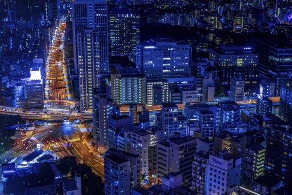 Tokyo night view as seen from Tokyo Tower. Shooting Location: Tokyo metropolitan area