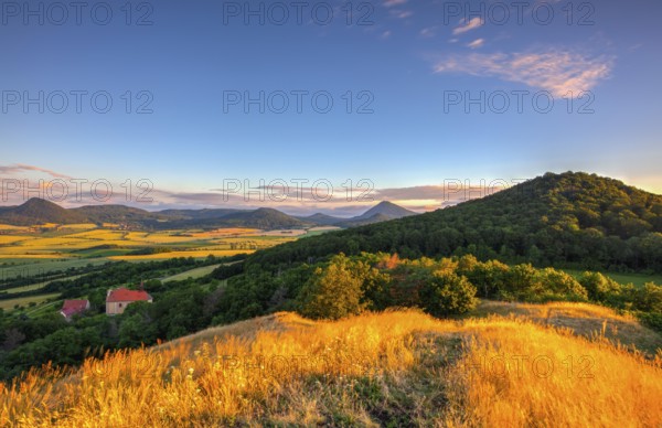 Sunrise in Central Bohemian Uplands, Czech Republic. HDR Image