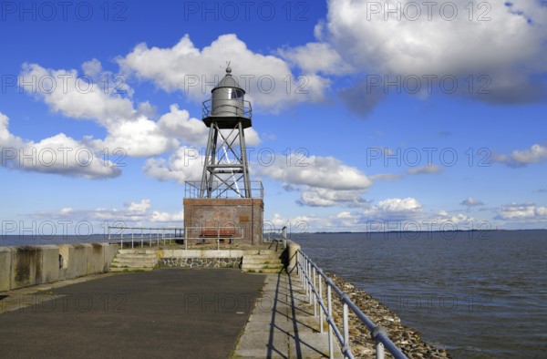 Wilhelmshaven, cross light at the Alte Mole, Wilhelmshaven, Lower Saxony, Federal Republic of Germany