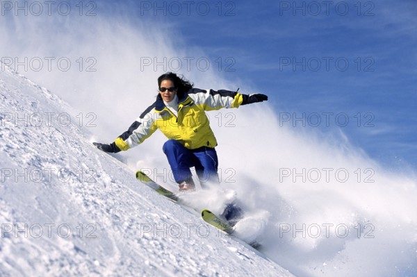 Skier in action, Alps, Austria