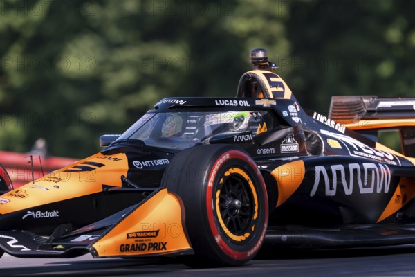 PATO OWARD (5) of Monterey, Mexico practices for the Honda Indy 200 at Mid-Ohio Sports Car Course in Lexington, OH
