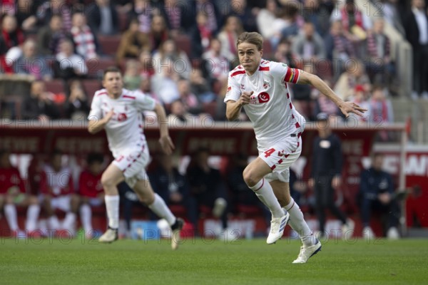 (DFL/DFB REGULATES PROHIBIT ANY USE OF PHOTOGRAPHS AS IMAGE SEQUENCES AND/OR QUASI-VIDEO), RheinEnergieStadion, Cologne, North Rhine-Westphalia, Timo Hübers (1.FC Köln, Defence, #4), 2nd Bundesliga, 1.FC Köln, Fortuna Düsseldorf 1895 on 23/02/2025 at RheinEnergieStadion in Cologne Germany