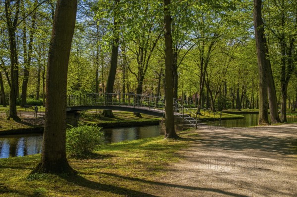 Castle park in Bayreuth in Bavaria, Germany