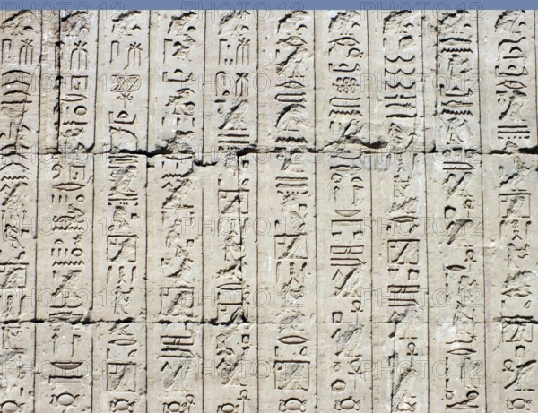 Egypt, Edfu, Horus Temple, wall writings