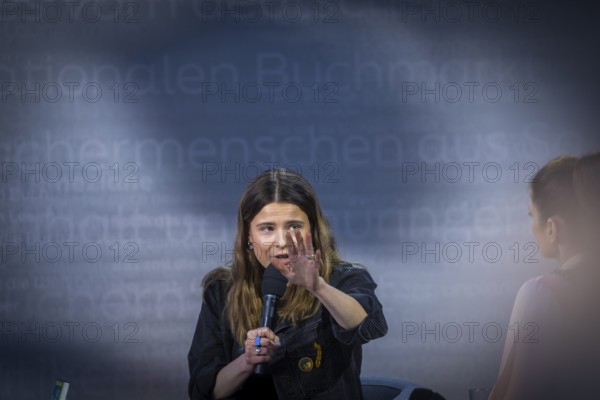 At the new trade fair, 2, 040 exhibitors from 45 countries will present this year's innovations. The motto of this year's fair is Words move worlds . This year's guest country is Norway. ZDF Aspects Luisa Neubauer in conversation with Katty Salie', Leipzig, Saxony, Germany