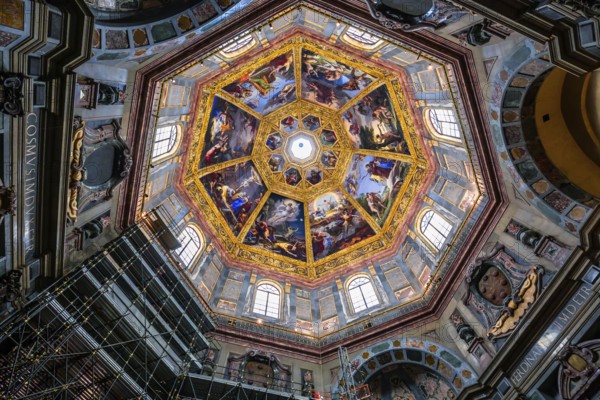 FLORENCE, ITALY, OCTOBER 27, 2015 : interiors and architectural details of Medici chapel, october 27, 2015 in Florence, Italy