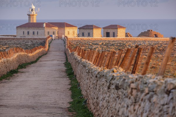 Punta Nati cape lighthouse, Ciutadella, Menorca, Balearic Islands, Spain