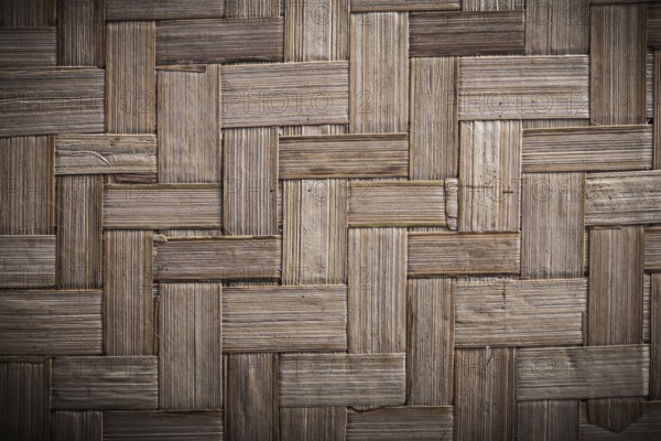 Wicker rowing textured table matting horizontal view