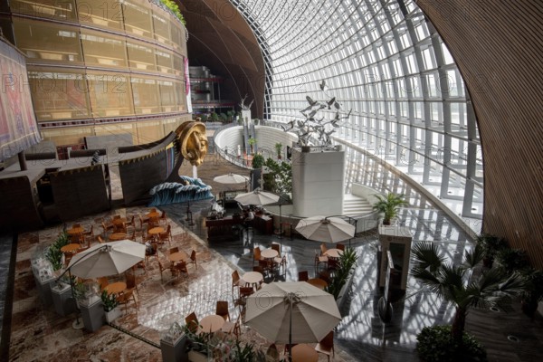 Beijing, China, June 06 2018: Interior architecture of National Centre for the Performing Arts NCPA, described as The Giant Egg, Beijing, China