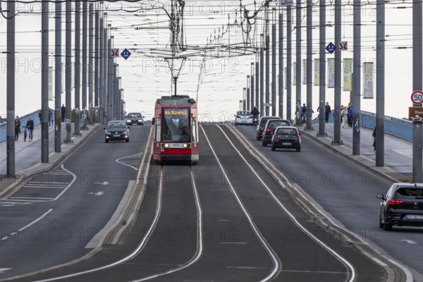 Tram on the Kennedy Bridge - Bonn, North Rhine-Westphalia, Germany
