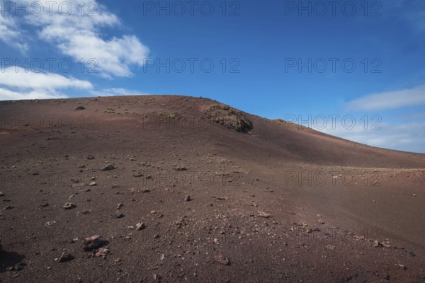 Amazing volcanic landscape and lava desert in Timanfaya national park, Lanzarote, canary islands, Spain