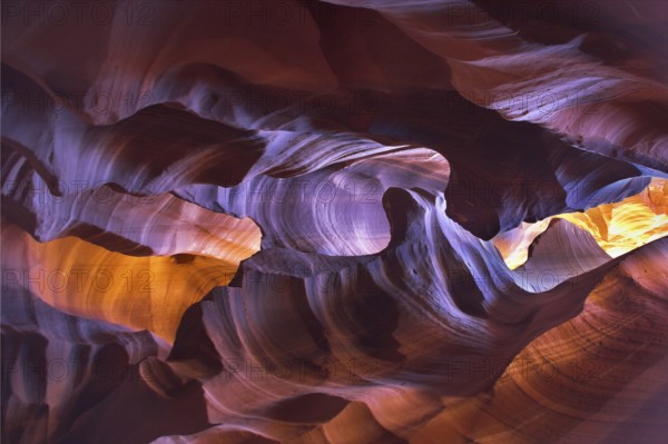 The well-known canyon of Antelope in the USA in a bright sunny day