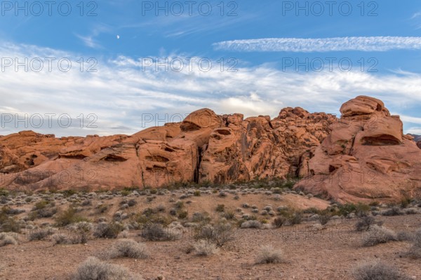 Magnificent red colored rock in the Valley of Fire, Nevada, USA