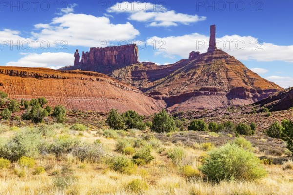 Utah. Stunning hills and rocks. Giant incredible pyramidal mountain made of red sandstone. United States