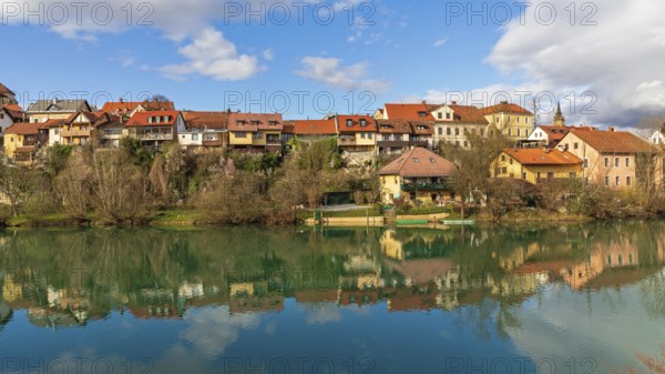 Old Quarter at River Krka in Novo Mesto Slovenia, Novo Mesto, Slovenia