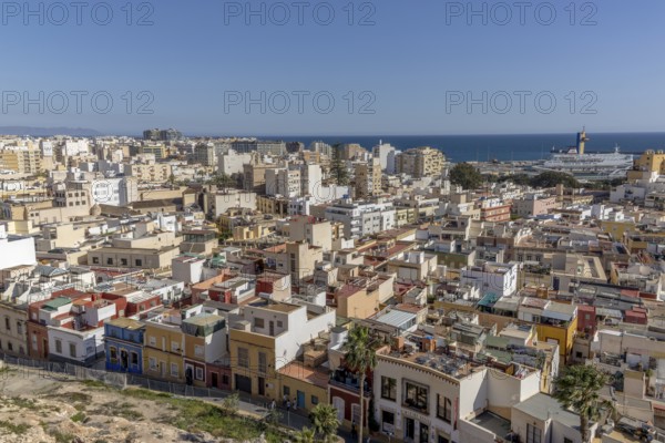 View of the city panorama, Almería, Province of Almería, Andalusia, Spain