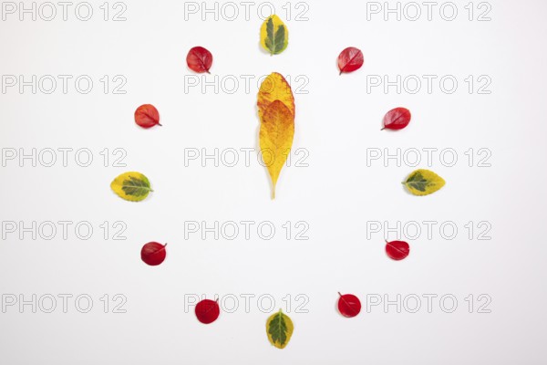 Autumn Time - Clock of autumn leafs