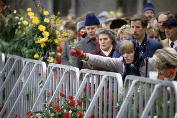 Olof Palme. Swedish social democratic politican and prime minister. Born october 14 1927. Murdered february 28 1986. Picture taken in connection with his funeral March 15 1986
