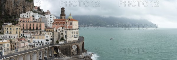 Coastal cityscape of the town of Atrani in Italy