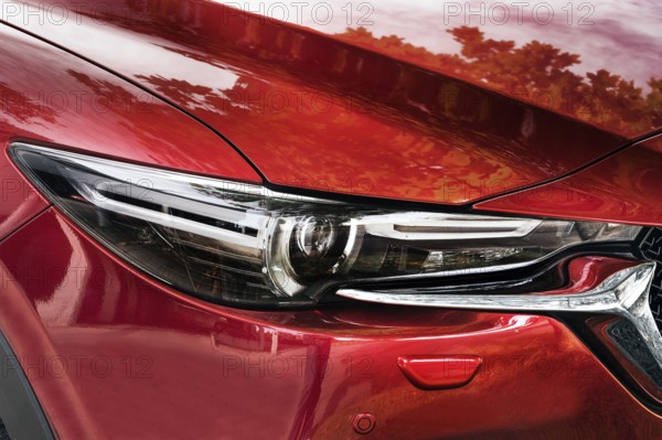 Modern car headlight, Germany