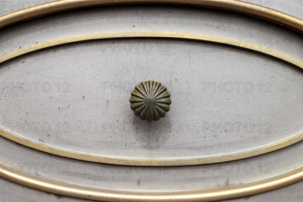 Close up of rustic old door in Florence, Italy