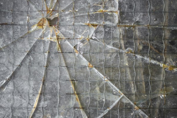 Obvious damage to a reinforced glass
