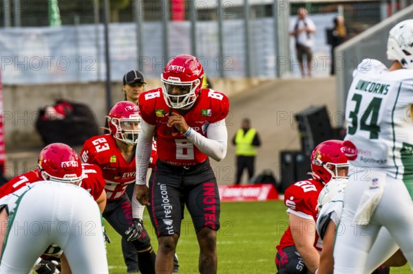 Erima German Bowl XLVIII, Schwäbisch Hall Unicorns vs. Potsdam Royals in the Deutsche Bank Park Stadium in Frankfurt am Main on Oct.08.2022 Germany, QB # 8 Jaylon Henderson/ Potsdam Royals