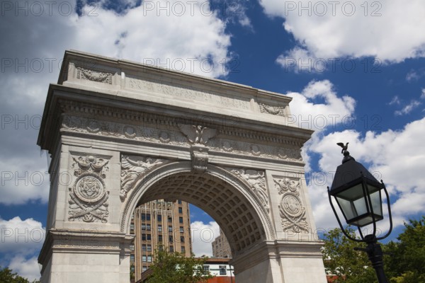 Famous Washington Square Arch which was built in 1889, New York City