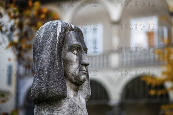 Bust, Johann Bernhard fisherman von Erlach, Baroque master builder, Styrian Gallery of Honour in Graz Castle, Graz, Styria, Austria