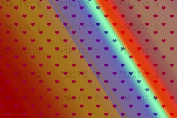 Valentine's Day template with heartsfor banners, inviations, advertisements, cards