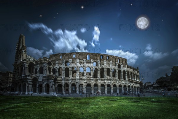The Colosseum in Rome. Night scene. Colosseum in the night
