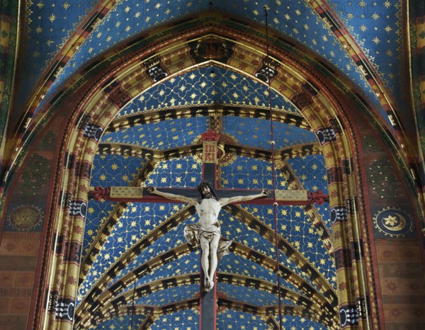 St Mary's Church in Krakow interior view