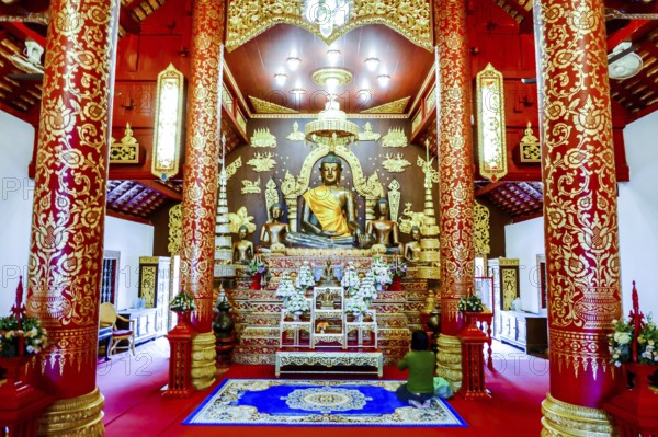 Buddha in temple, digital photo picture as a background