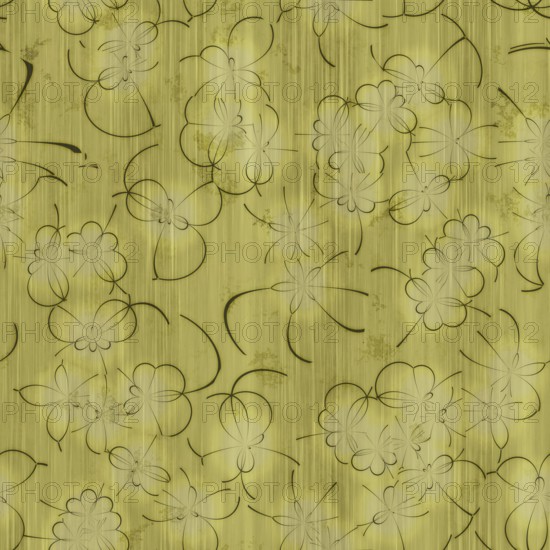 An illustartion of an old seamless floral wallpaper