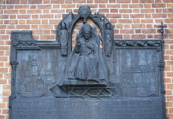 Portrait of Pope John Paul II at St Mary's Church in Krakow
