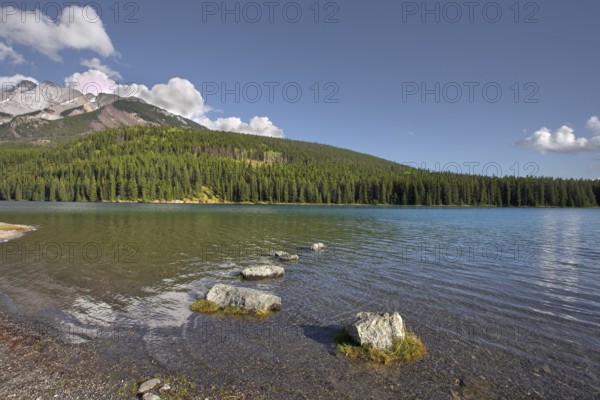 Quiet shallow lake in the north of Canada