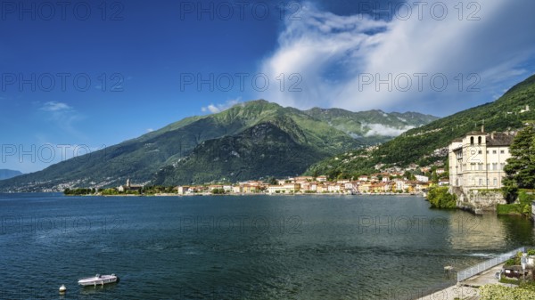 A view over Lake Como near Gravedona in Italy in summer