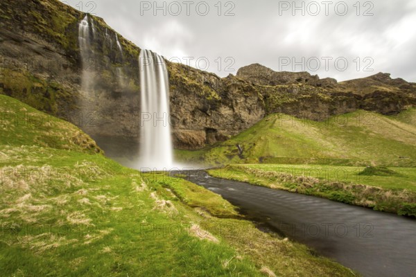Early morning at Seljalandsfoss waterfall, Golden Circle, Iceland
