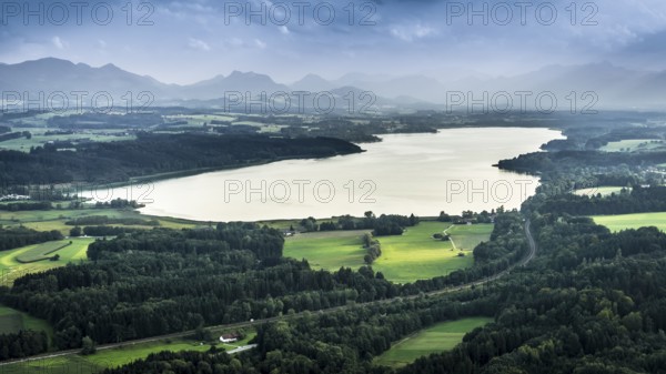 An image of a flight over the bavarian landscape