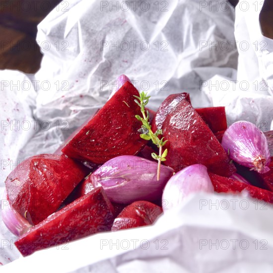 Oven baked red beets