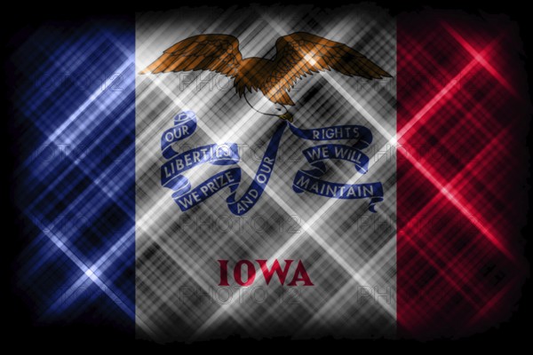 Iowa state flag, Iowa flag background modern flag