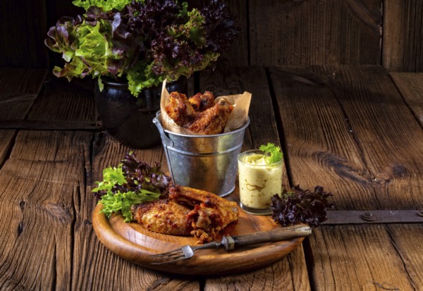 Savory gewürzte hühnerflügel aus dem ofen