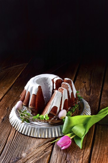 Delicious chocolate spring cake