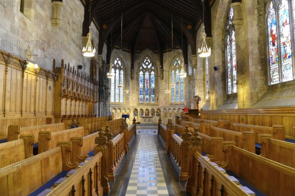 Interior view of St Salvator's Chapel at the University of St Andrews, St Andrews, Fife Region, Scotland, United Kingdom, Great Britain