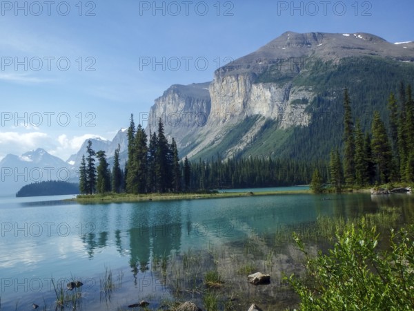 Wonderful lake in the mountains with reflection