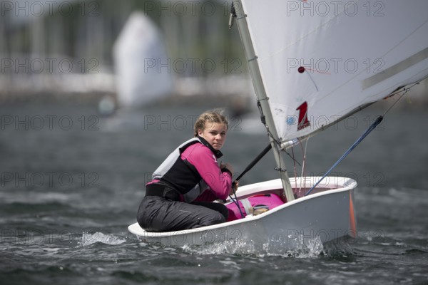 Andreas Dick, Olympic Centre - Schilksee, Kiel, Schleswig Holstein, Luzia ENDER from YCRE #GER2024, Training Sailing Team West, Golden Opti 2025 on 23.05.2025 at the Olympic Centre, Schilksee in Kiel Germany