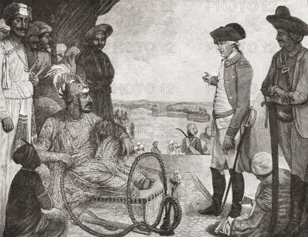 Shah Allum reviewing troops of British East India company