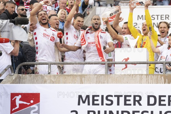 (DFL/DFB REGULATES PROHIBIT ANY USE OF PHOTOGRAPHS AS IMAGE SEQUENCES AND/OR QUASI-VIDEO), RheinEnergieStadion, Cologne, North Rhine-Westphalia, 2nd division champion, 1. FC Köln, Meisterschale, 2nd Bundesliga, 1.FC Köln, 1. FC Kaiserslautern on 18.05.2025 at RheinEnergieStadion in Cologne Germany