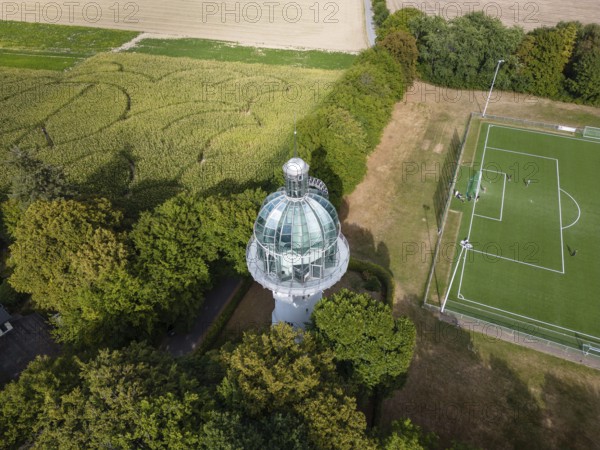 The light tower in Solingen, North Rhine-Westphalia, is a converted former water tower. It is located in the district of Gräfrath near the highest point of the city of Solingen at approximately 276 meters above sea level. The tower was built in 1904, decommissioned in 1983 and rebuilt in the mid-1990s