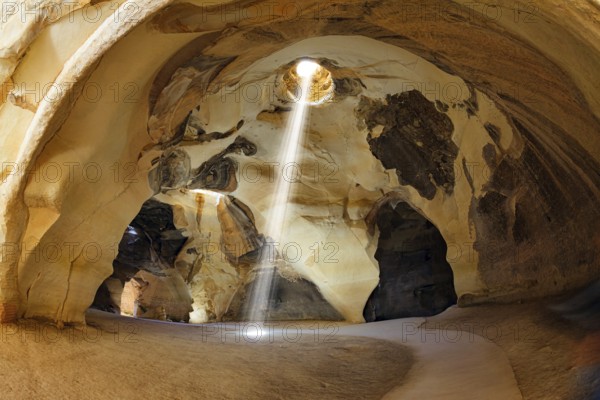 The famous underground national park Beit Guvrin, Israel. Bell caves - quarries of the 7th century AD. Sunny warm day